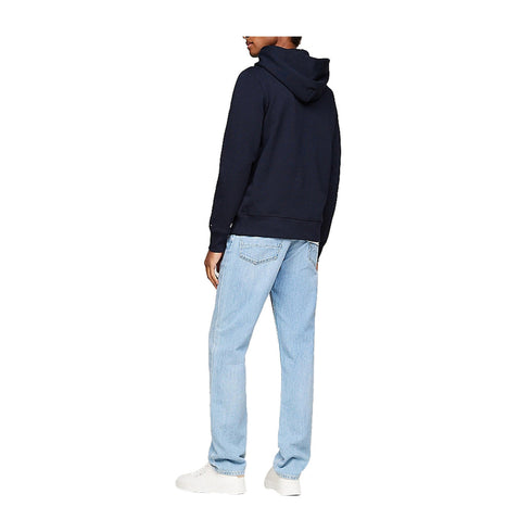 Tommy Hilfiger Felpa con cappuccio Felpa Uomo logo in grosgrain Blu - Francavilla Moda